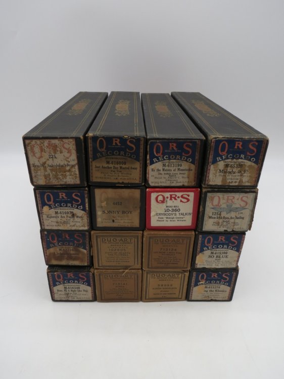 ANTIQUE PLAYER PIANO ROLL LOT OF 16