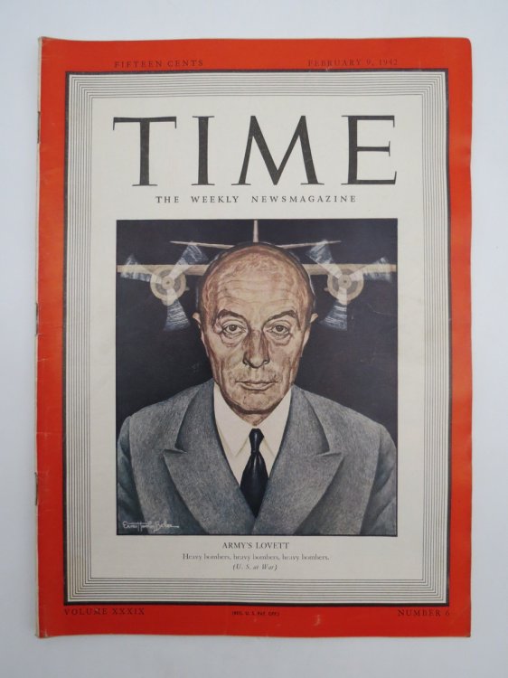 TIME MAGAZINE FEBRUARY 9, 1942 (ARMY'S LOVETT COVER)