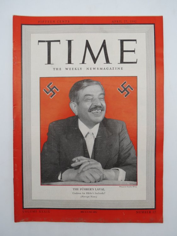 TIME MAGAZINE APRIL 27, 1942 (FUHRER'S LAVAL COVER)