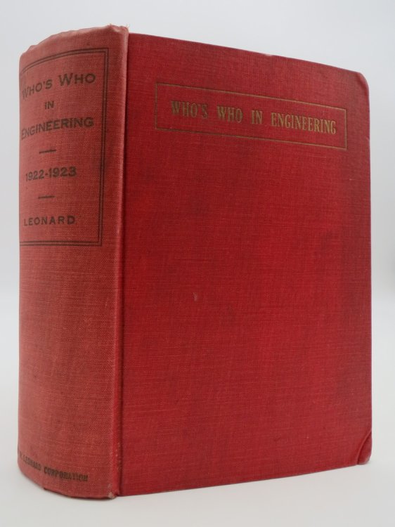 WHO'S WHO IN ENGINEERING 1922-1923 A Biographical Dictionary of Contemporaries