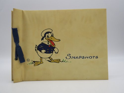1930'S DISNEY'S DONALD DUCK SNAPSHOTS PHOTO ALBUM SCRAPBOOK IN BOX