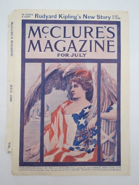 ROBERT FREDERICK BLUM MCCLURE'S MAGAZINE COVER JULY 1900 LADY LIBERTY