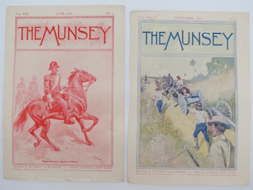 2 MUNSEY MAGAZINE COVERS JUNE SEPTEMBER 1898 GENERAL NELSON MILES