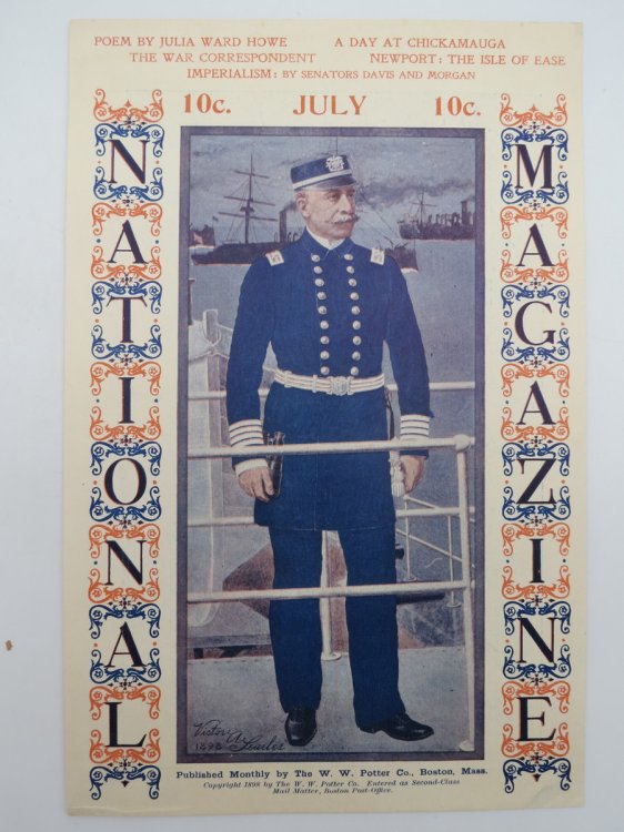 THE NATIONAL MAGAZINE COVER JULY 1898 ADMIRAL DEWEY