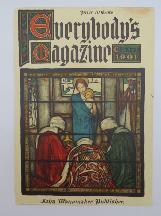 VIOLET OAKLEY EVERYBODY'S MAGAZINE COVER DECEMBER 1901 CHRISTMAS