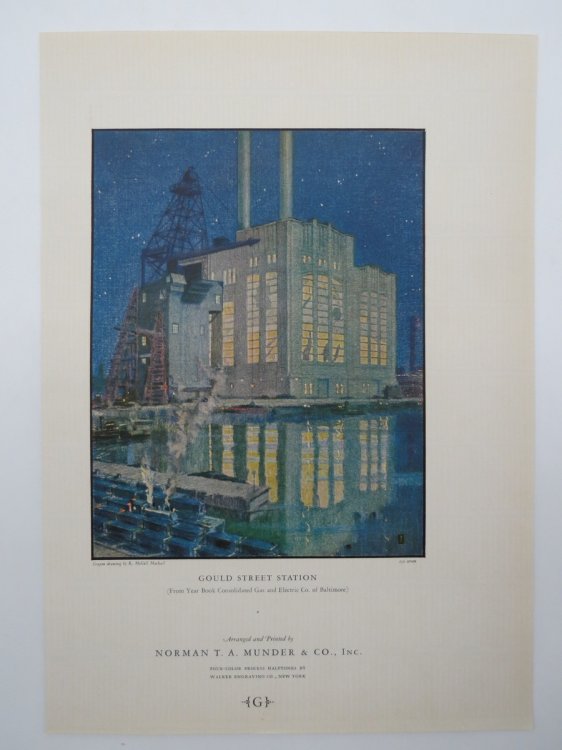 VINTAGE GOULD STREET STATION BALTIMORE PRINT