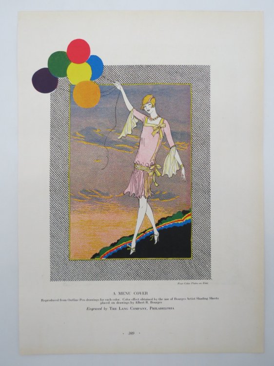 VINTAGE ART DECO FLAPPER FASHION PRINT