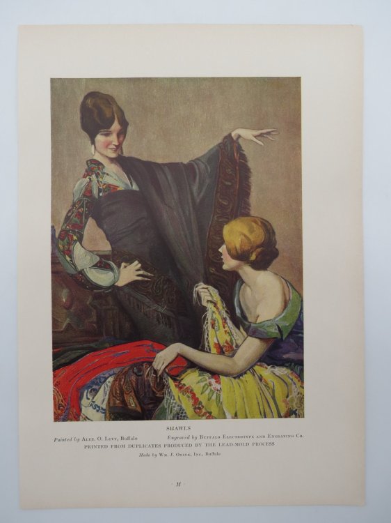 VINTAGE ART DECO SHAWLS FASHION PRINT