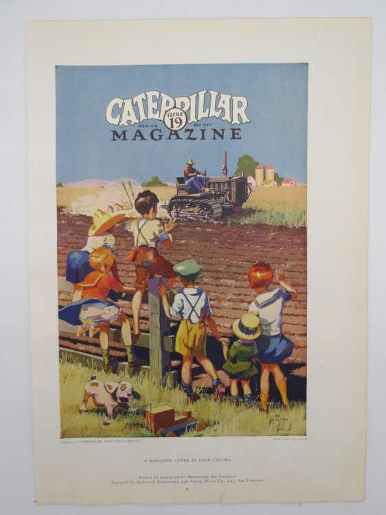 VINTAGE CATERPILLAR MAGAZINE ISSUE 19 1927 COLOR PRINT