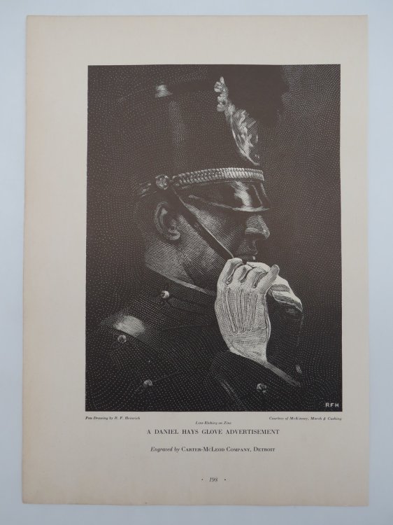 VINTAGE MACHING BAND DANIEL HAYS GLOVE AD PRINT