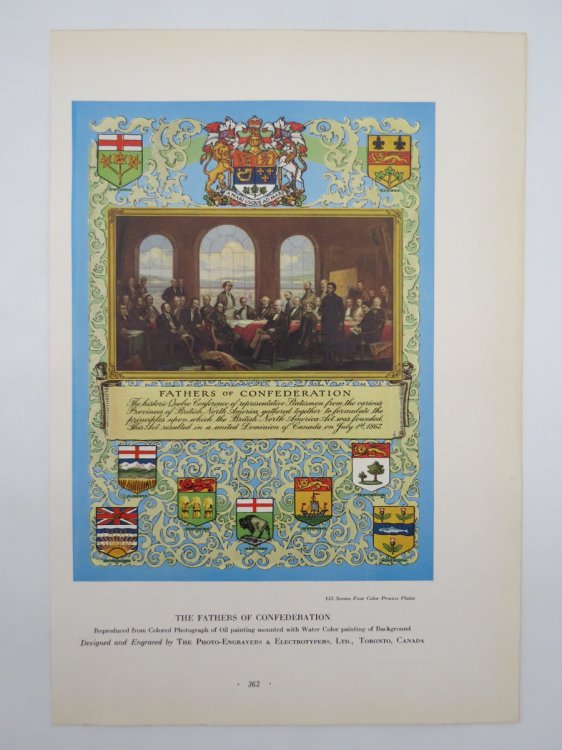 VINTAGE CANADA FATHERS OF CONFEDERATION PRINT