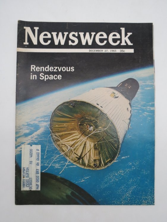 NEWSWEEK MAGAZINE DECEMBER 27,1965 (RENDEZVOUS IN SPACE)
