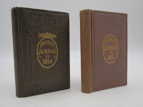 THE BOSTON ALMANAC FOR 1854 & 1860 (2 ALMANACS)