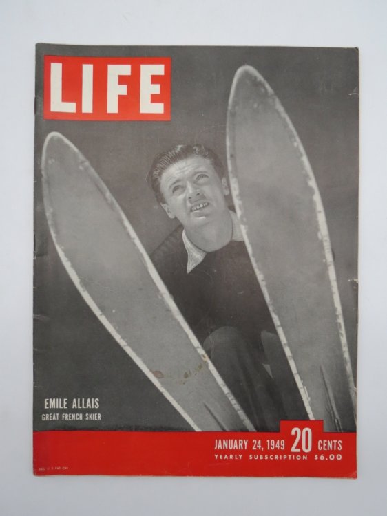 LIFE MAGAZINE, JANUARY 24, 1949 (EMILE ALLAIS GREAT FRENCH SKIER)