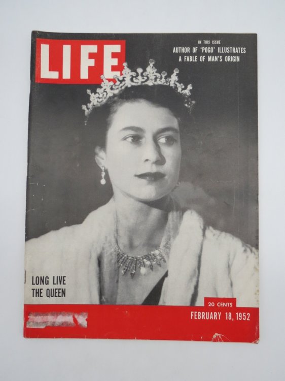LIFE MAGAZINE, FEBRUARY 18, 1952 (LONG LIVE THE QUEEN ELIZABETH)