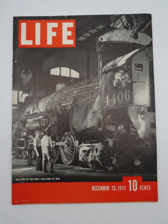 LIFE MAGAZINE, DECEMBER 13, 1937 (LIONEL TRAIN TOY SCALE 5344)