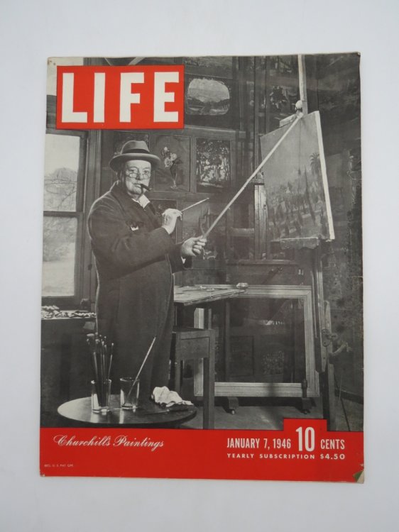 LIFE MAGAZINE, JANUARY 7, 1946 (CHURCHILL'S PAINTINGS)