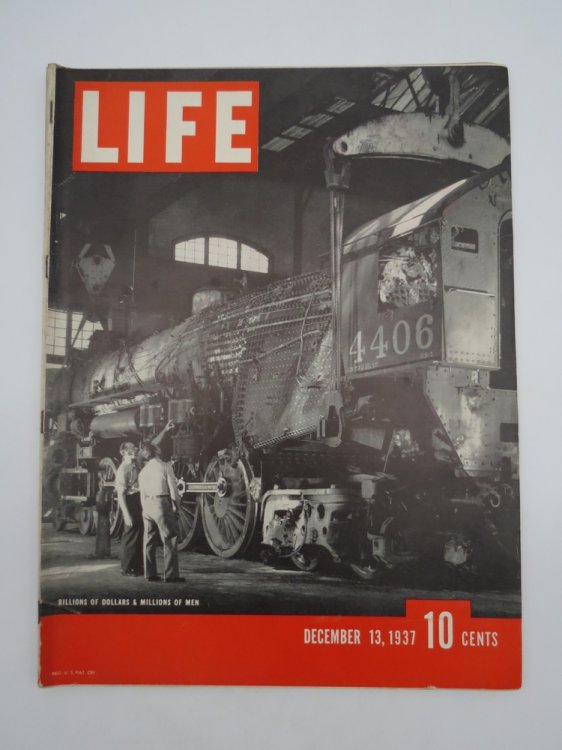 LIFE MAGAZINE, DECEMBER 13, 1937 (LIONEL TRAIN TOY SCALE 5344)