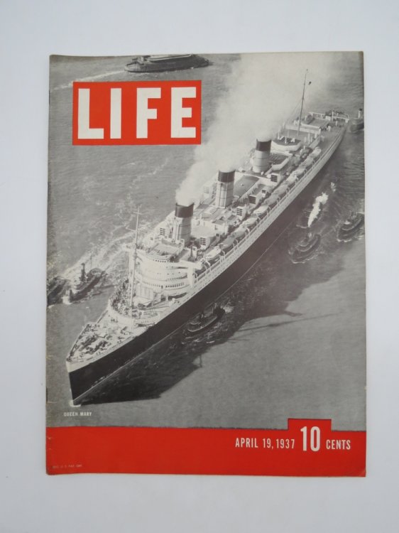LIFE MAGAZINE, APRIL 19, 1937 (QUEEN MARY SHIP)