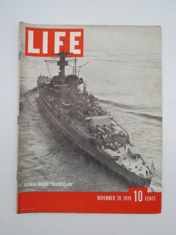 LIFE MAGAZINE NOVEMBER 20, 1939 (GERMAN RAIDER 