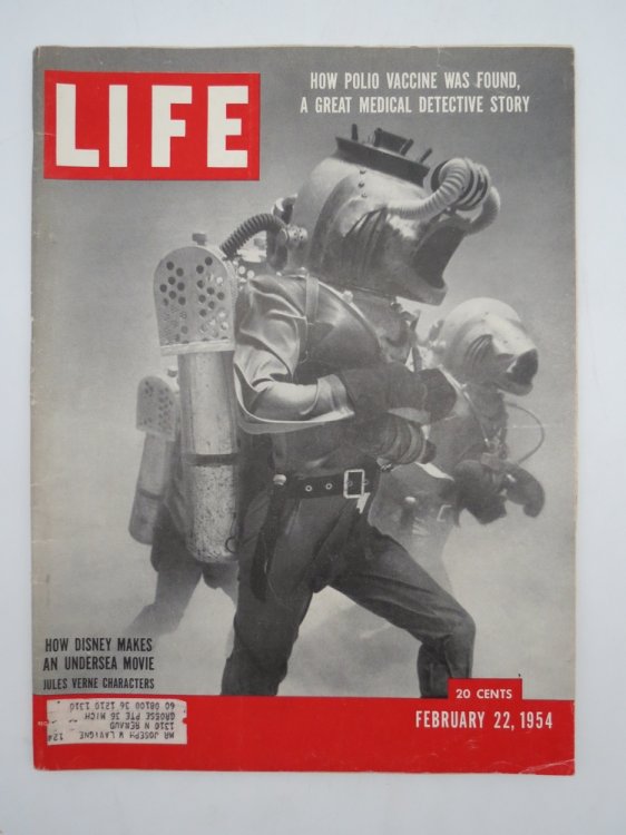 LIFE MAGAZINE, FEBRUARY 22, 1954 (UNDERSEA MOVIE; HOW POLIO VACCINE WAS FOUND)
