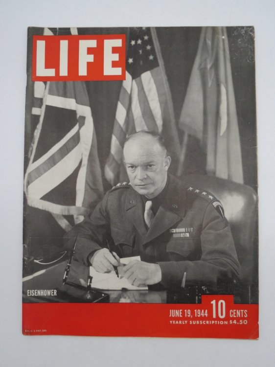 LIFE MAGAZINE - JUNE 19, 1944 (EISENHOWER COVER; NORMANDY WWII D-DAY)