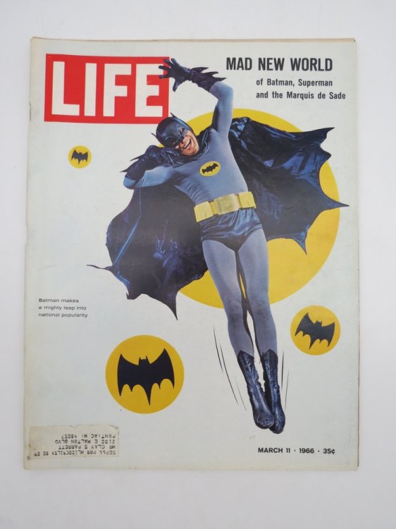 LIFE MAGAZINE MARCH 11, 1966 (MAD NEW WORLD BATMAN, SUPERMAN)