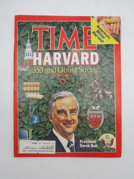 TIME MAGAZINE - SEPTEMBER 8, 1986 (HARVARD 350 AND GOING STRONG)