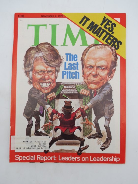 TIME MAGAZINE NOVEMBER 8, 1976 (JIMMY CARTER & GERALD FORD THE LAST PITCH)