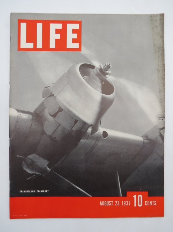 LIFE MAGAZINE, AUGUST 23, 1937 (TRANSOCEANIC TRANSPORT)