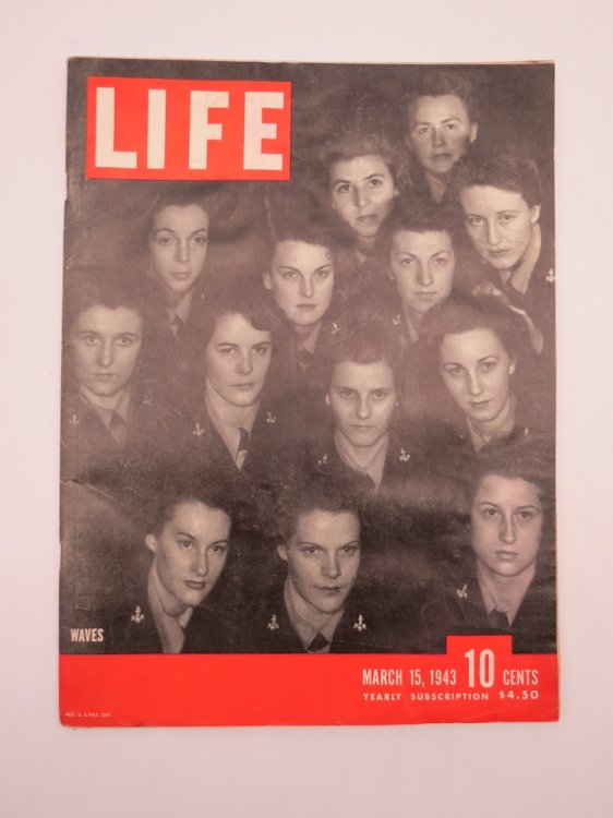 LIFE MAGAZINE MARCH 15, 1943 (WAVES NAVY OFFICERS COVER)