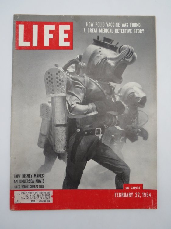 LIFE MAGAZINE, FEBRUARY 22, 1954 (UNDERSEA MOVIE; HOW POLIO VACCINE WAS FOUND)