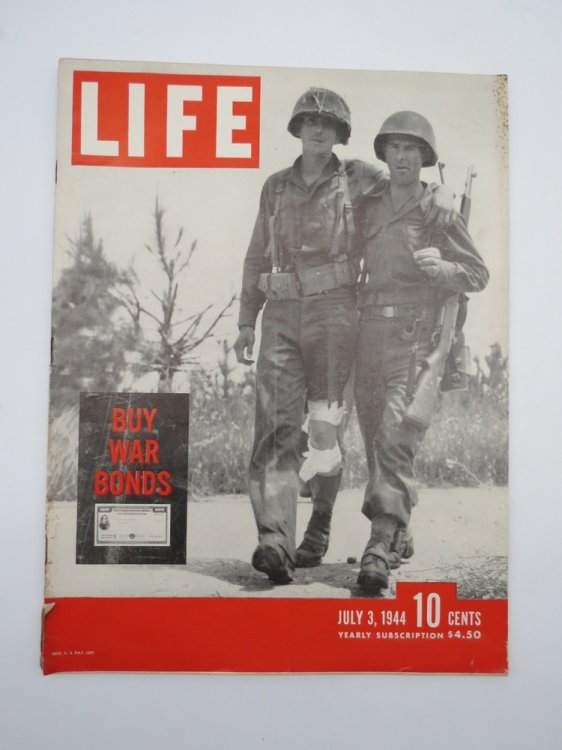 LIFE MAGAZINE - JULY 3, 1944 (BUY WAR BONDS, NORMANDY SOLDIERS)