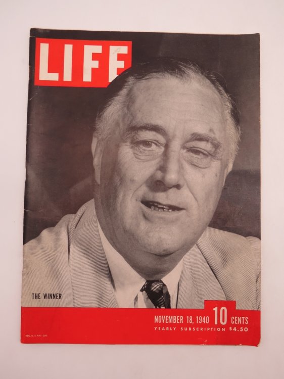 LIFE MAGAZINE, NOVEMBER 18, 1940 (THE WINNER FRANKLIN D. ROOSEVELT)