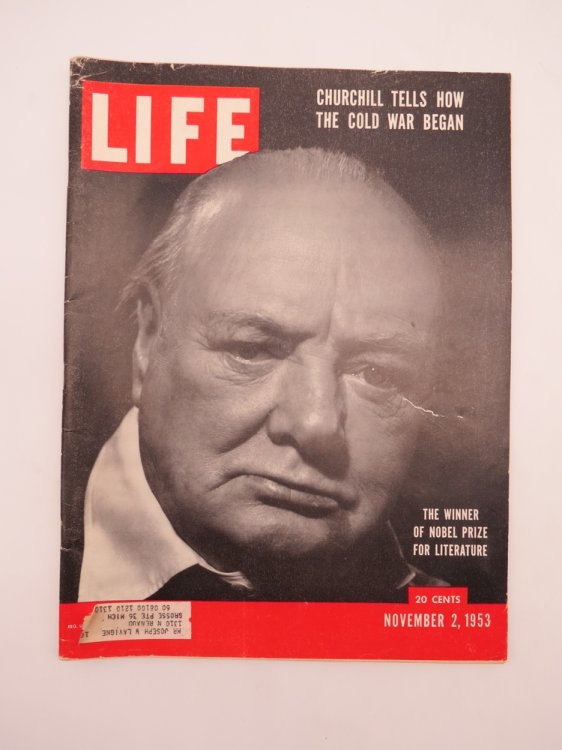 LIFE MAGAZINE NOVEMBER 2, 1953 (WINSTON CHURCHILL WINNER OF NOBEL PRIZE FOR LITERATURE)