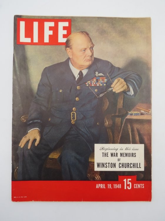 LIFE MAGAZINE APRIL 19, 1948 (THE WAR MEMOIRS OF WINSTON CHURCHILL WITH CHURCHILL COVER)