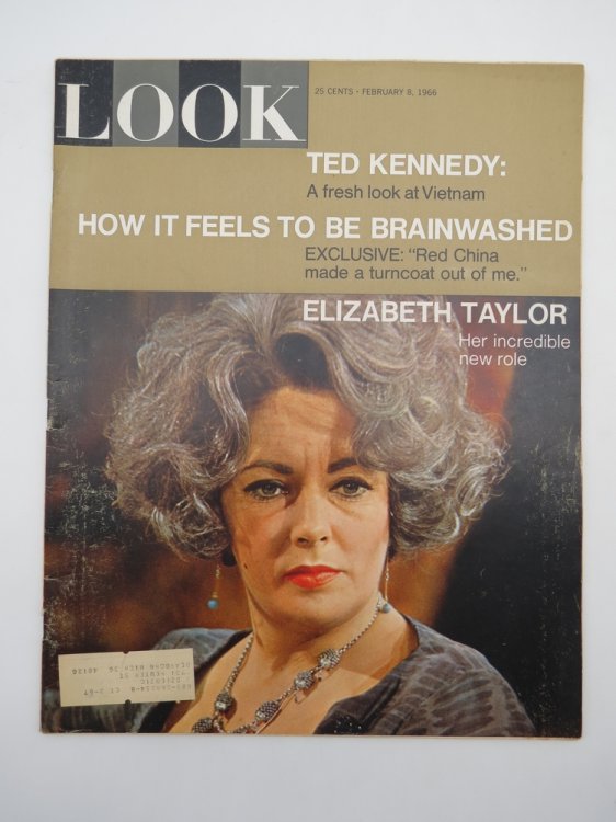 LOOK MAGAZINE - FEBRUARY 8, 1966 (ELIZABETH TAYLOR HER INCREDIBLE NEW ROLE)