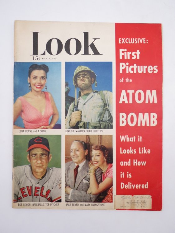 LOOK MAGAZINE MAY 8, 1951 (FIRST PICTURES OF ATOM BOMB: WHAT IT LOOKS LIKE AND HOW IT IS DELIVERED)