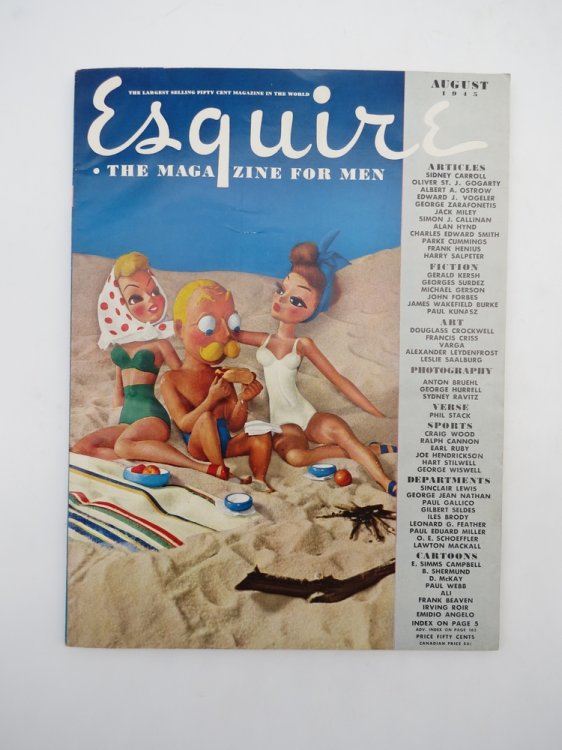 ESQUIRE MAGAZINE AUGUST, 1945 (VARGA GIRL PINUP)