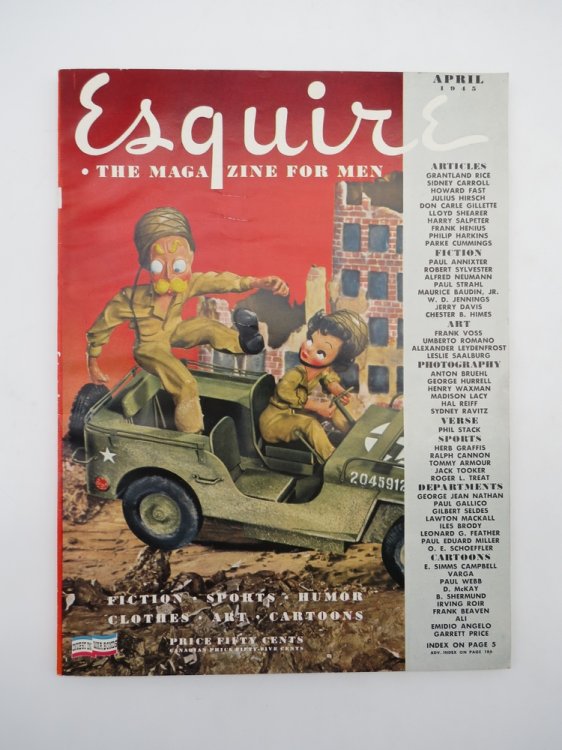 ESQUIRE MAGAZINE APRIL, 1945 (VARGA GRAVY FOR THE NAVY SAILOR GIRL PINUP)