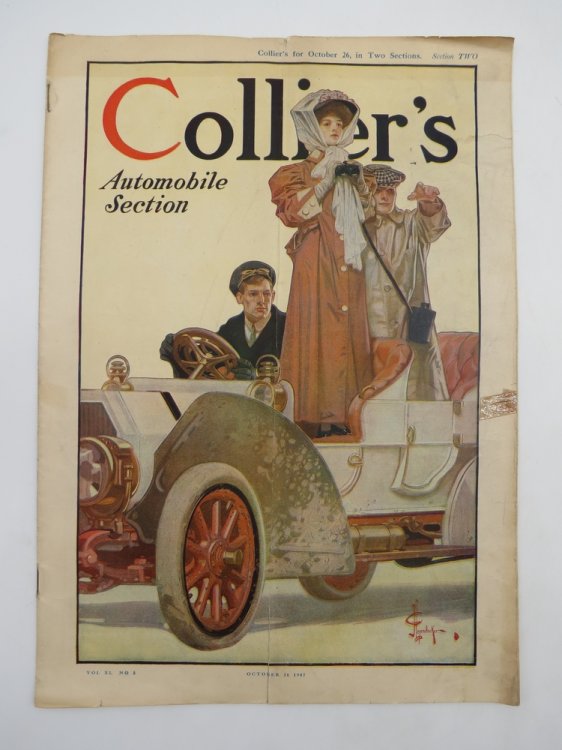 COLLIER'S MAGAZINE, OCTOBER 26, 1907 (J.C. LEYENDECKER COVER AUTOMOBILE)