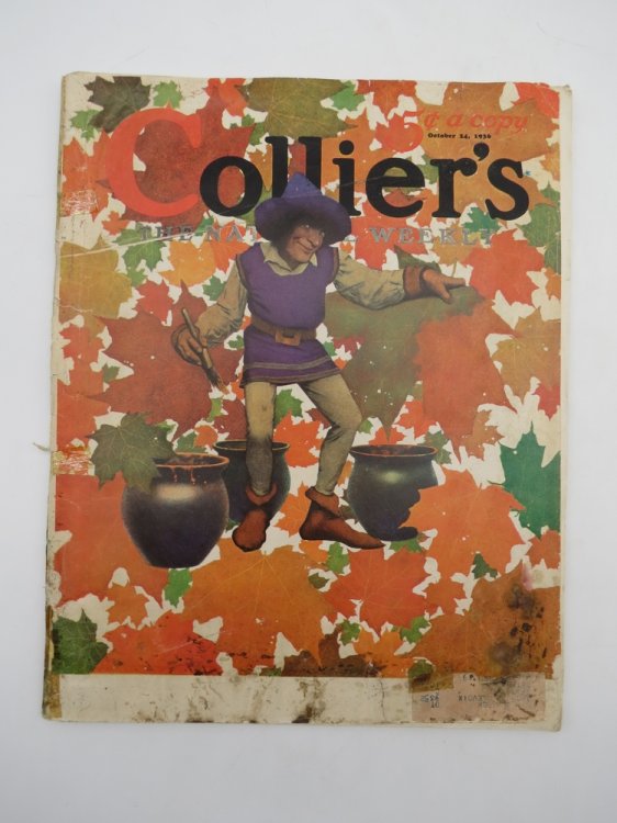 COLLIER'S MAGAZINE, OCTOBER 24, 1936 (MAXFIELD PARRISH JACK FROST COVER)