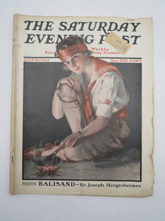 SATURDAY EVENING POST, JULY 26, 1924 (PEARL HILL GIRL SCOUT CAMPFIRE GIRL COVER)