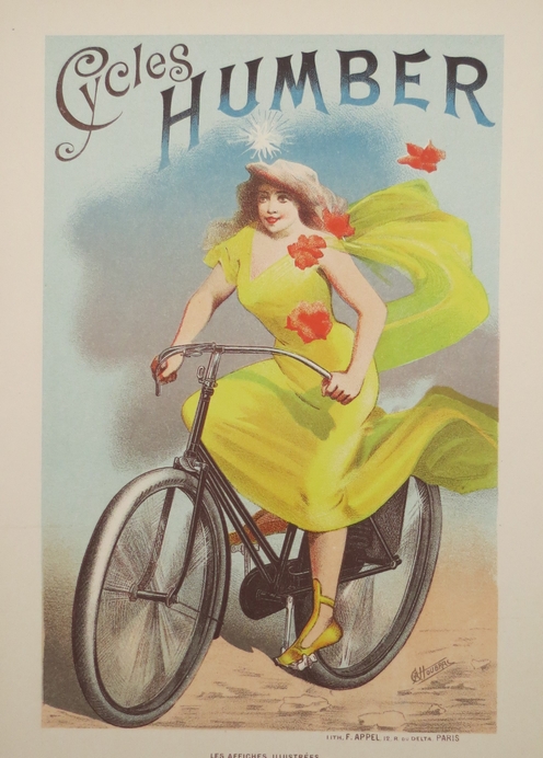 CYCLES HUMBER ORIGINAL LITHOGRAPH OF POSTER