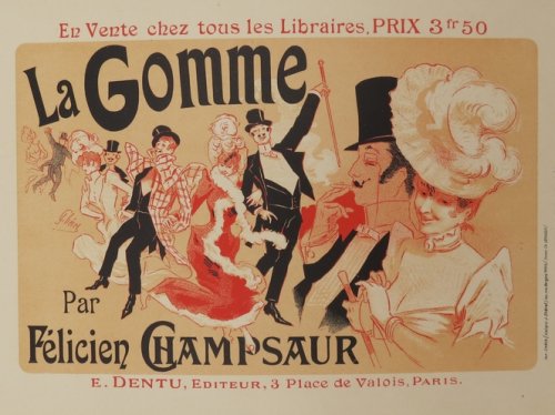 LA GOMME ORIGINAL LITHOGRAPH OF POSTER