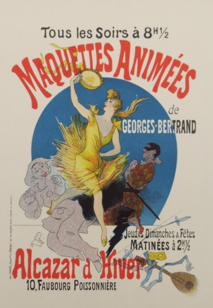 MAQUETTES ANIMEES GEORGES BERTRAND ORIGINAL LITHOGRAPH OF POSTER