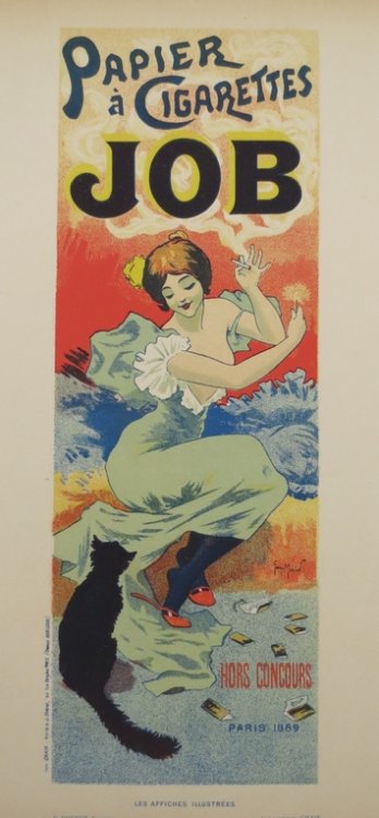 PAPIER CIGARETTES JOB ORIGINAL LITHOGRAPH OF POSTER