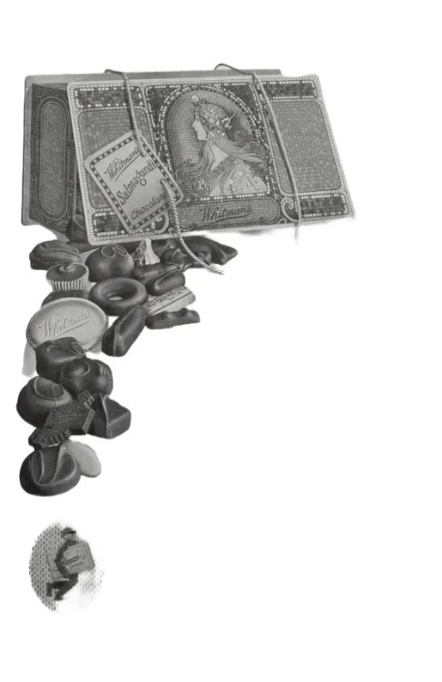 WHITMAN'S CHOCOLATES 1922 SALMGUNDI ALPHONSE MUCHA PRINT AD ART NOUVEAU