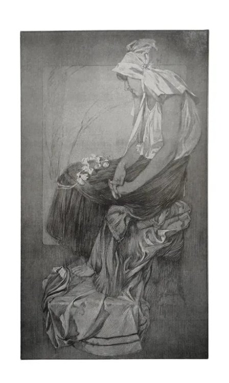 ILLUSTRATION BY ALPHONSE MUCHA FROM INLAND PRINTER C. 1902 ART NOUVEAU