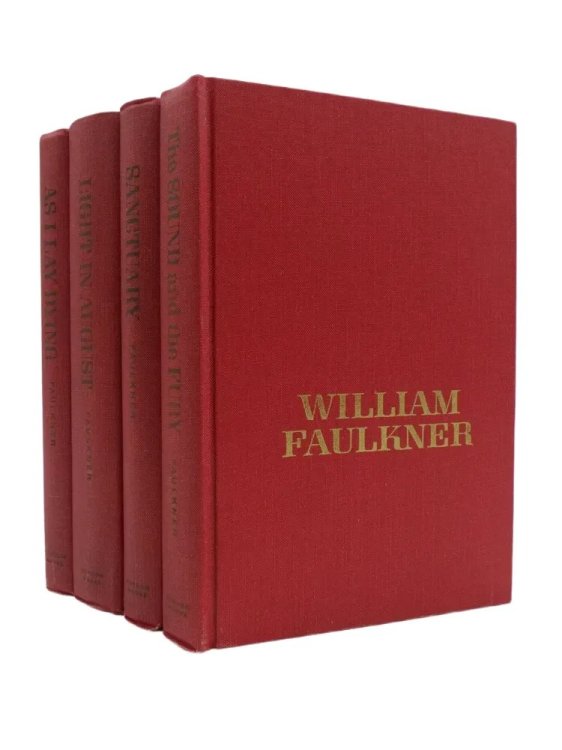 THE SOUND AND THE FURY; LIGHT IN AUGUST; AS I LAY DYING; SANCTUARY (COMPLETE 4 VOLUME SET)